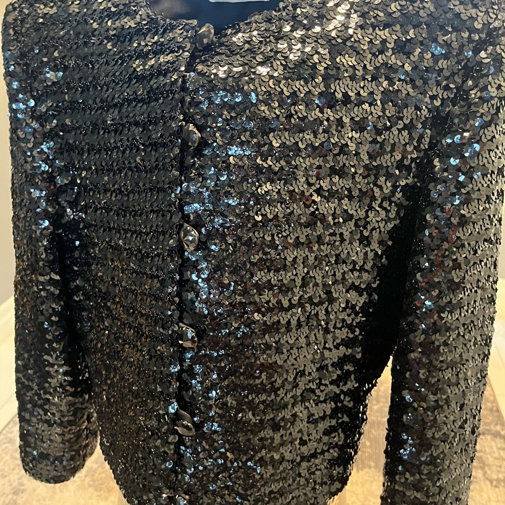 COPY - 1+1 size 10 vintage, sparkling, sequin, disco, dinner, jacket, gala even… - Picture 17 of 17